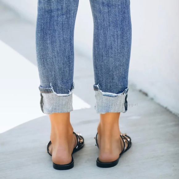 Treasured Gold Studded Sandal - Black - Picture 3 of 9